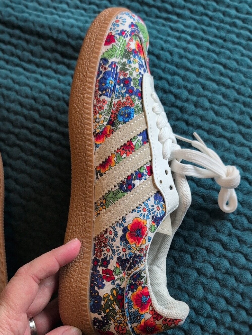 Liberty x Adidas Floral White Multicolor Women's Sneaker - Picture 10 of 12